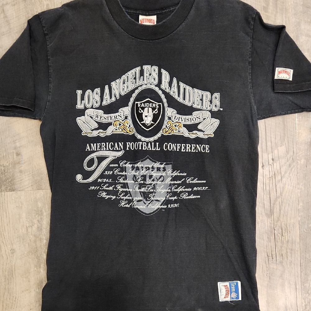 Mitchell & Ness Black Los Angeles Raiders Tee